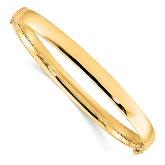 10K Yellow Gold Flat Bangle