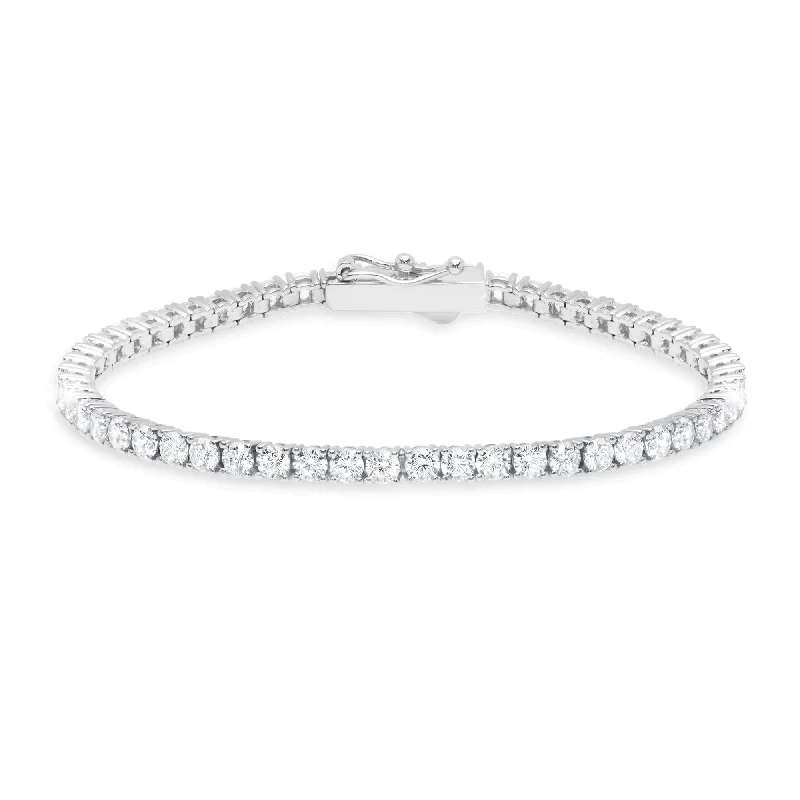 Brilliant Round Cut 3mm Tennis Anklet