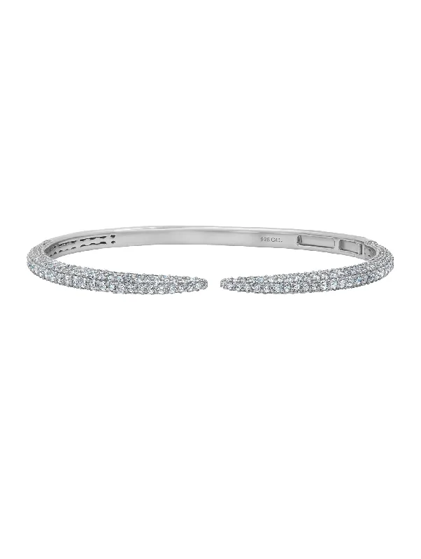 Chamonix Open Bangle in Platinum