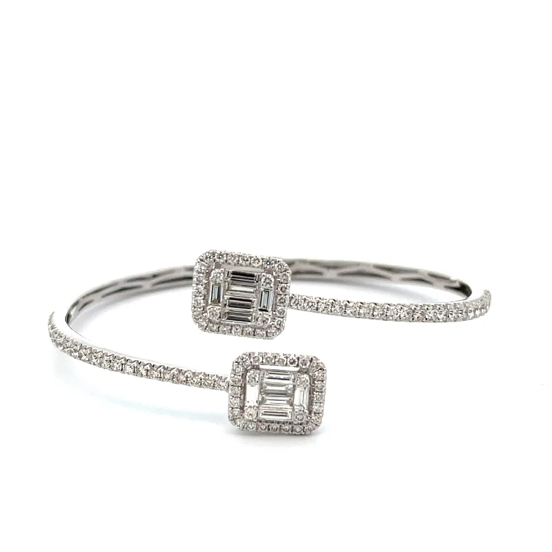 Crisscross Diamond Bangle