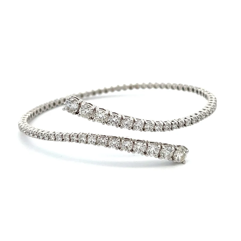 Diamond Crisscross Bypass Bangle