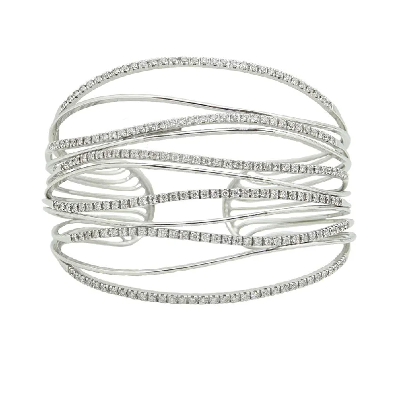 Diamond Open Wide Bangle