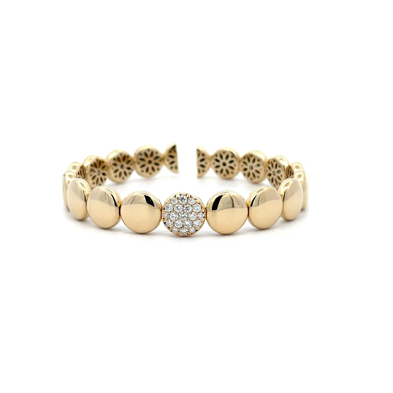 Diamond Round Beaded Bangle