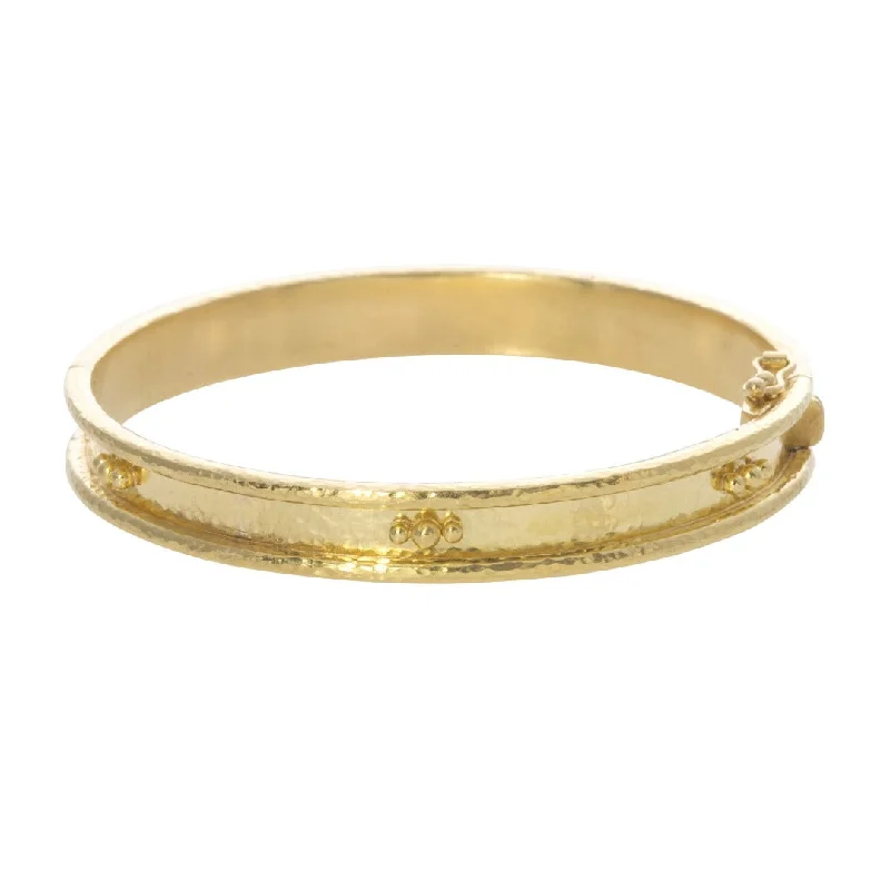 Elizabeth Locke Flat Thin Bangle with Granulation