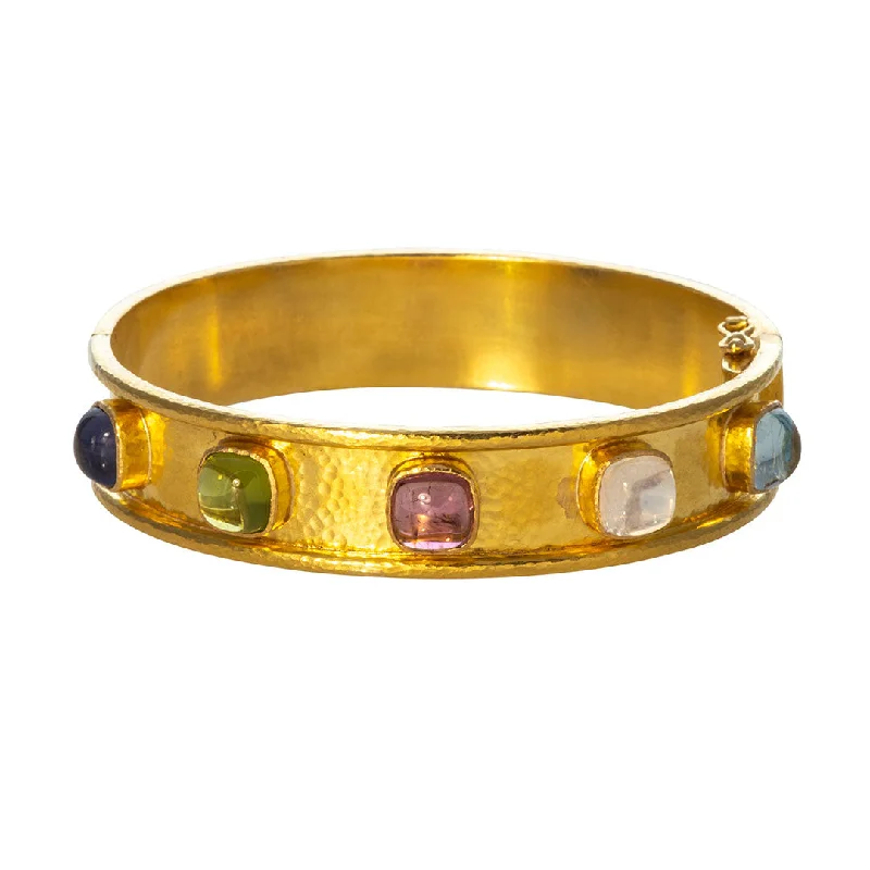 Elizabeth Locke Narrow Flat “Tutti Frutti” Bangle