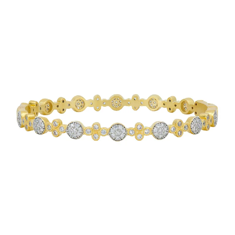 Freida Rothman Sparkling Clover Hinge Bangle