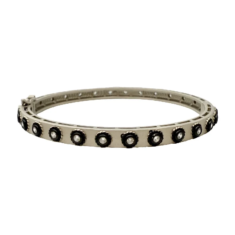 Freida Rothman Studded Eternity Hinged Bangle