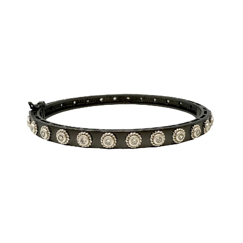 Freida Rothman Studded Eternity Hinged Bangle