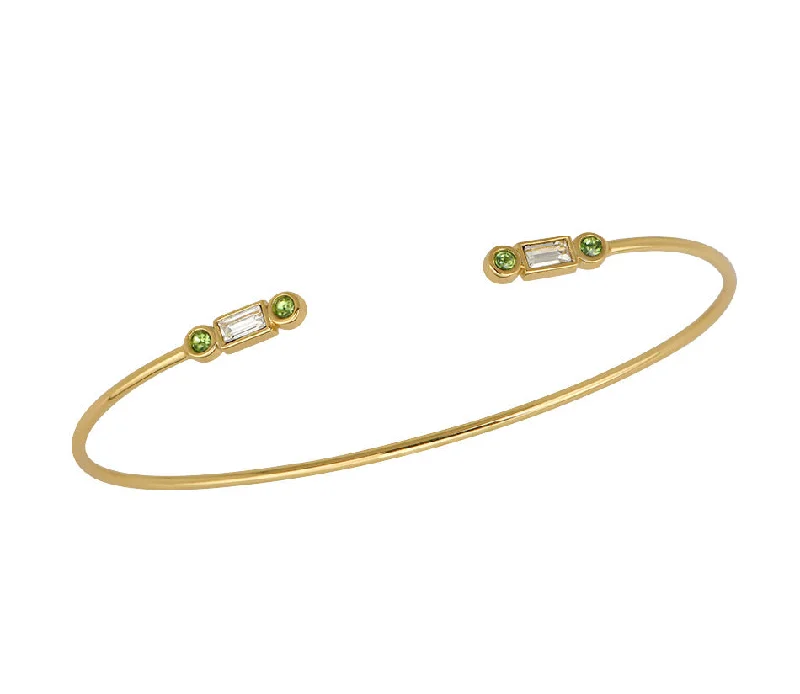 Goldbug Birthstone Cuff Bangle