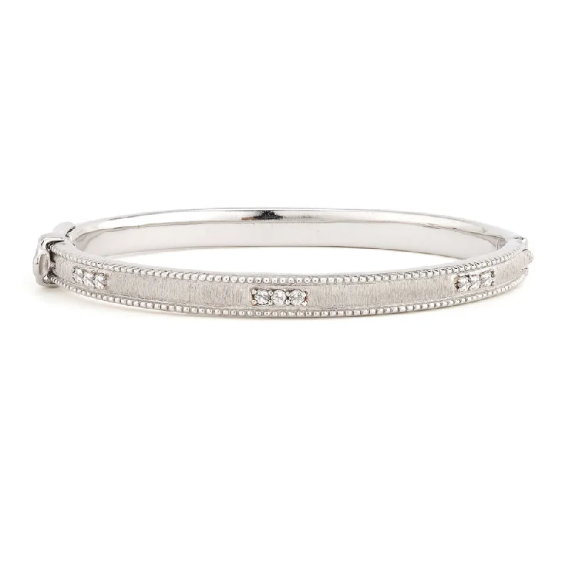 Jude Frances Silver Simple Lisse Bangle