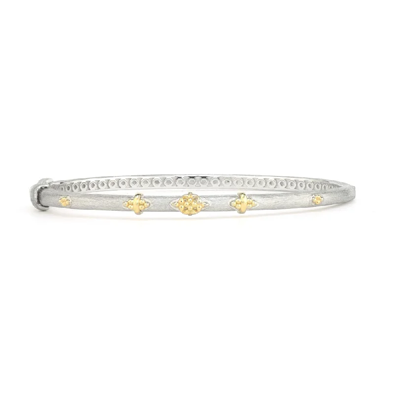 Jude Frances Mixed Metal Beaded Trio Bangle