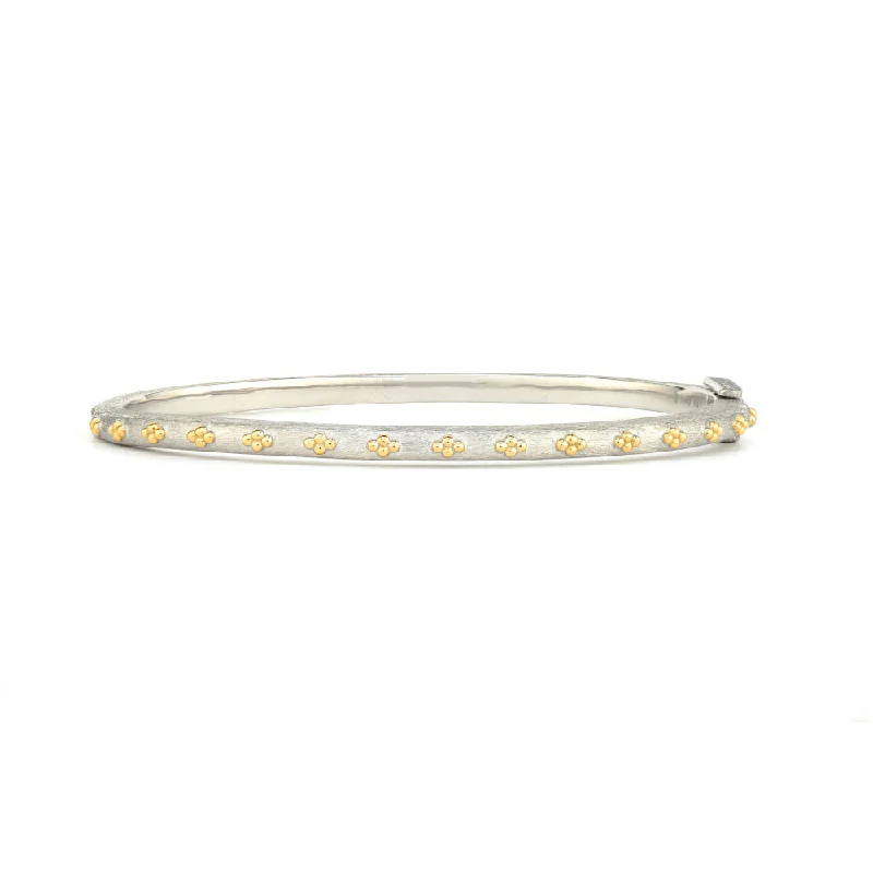 Jude Frances Mixed Metal Thin Beaded Quad Bangle