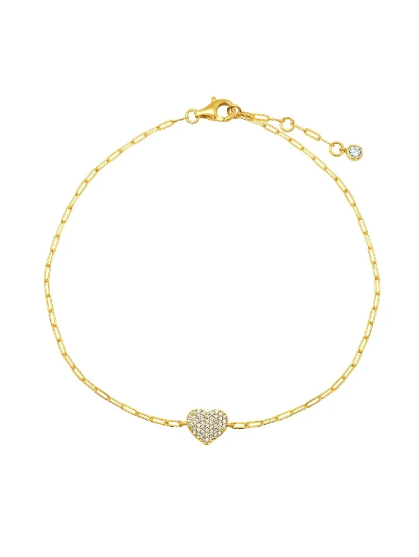 Heart Anklet in Gold