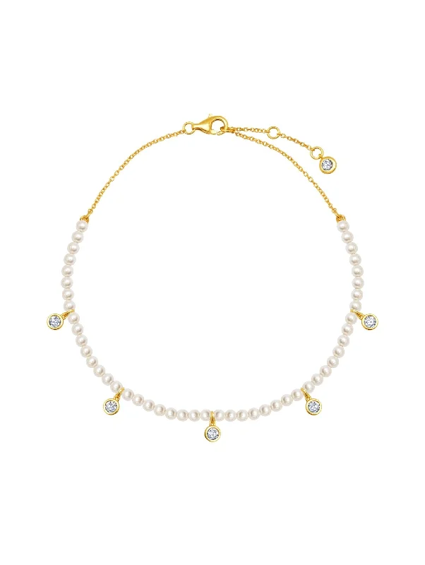 Pearl Anklet in Gold