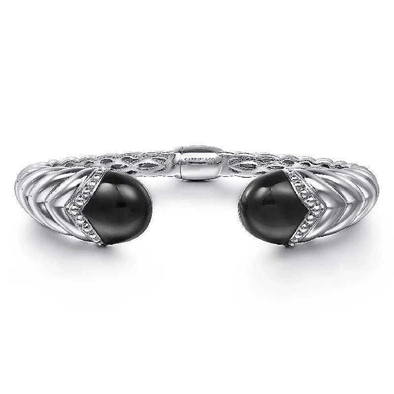 925 Sterling Sliver Bujukan Onxy Bangle