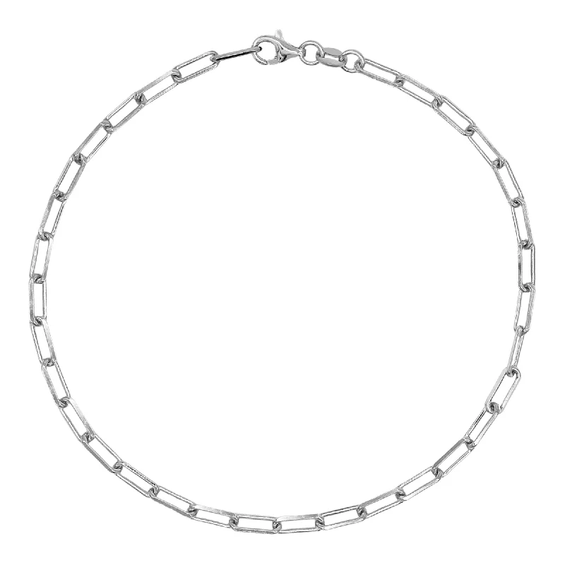 10" 4mm Paperclip Anklet