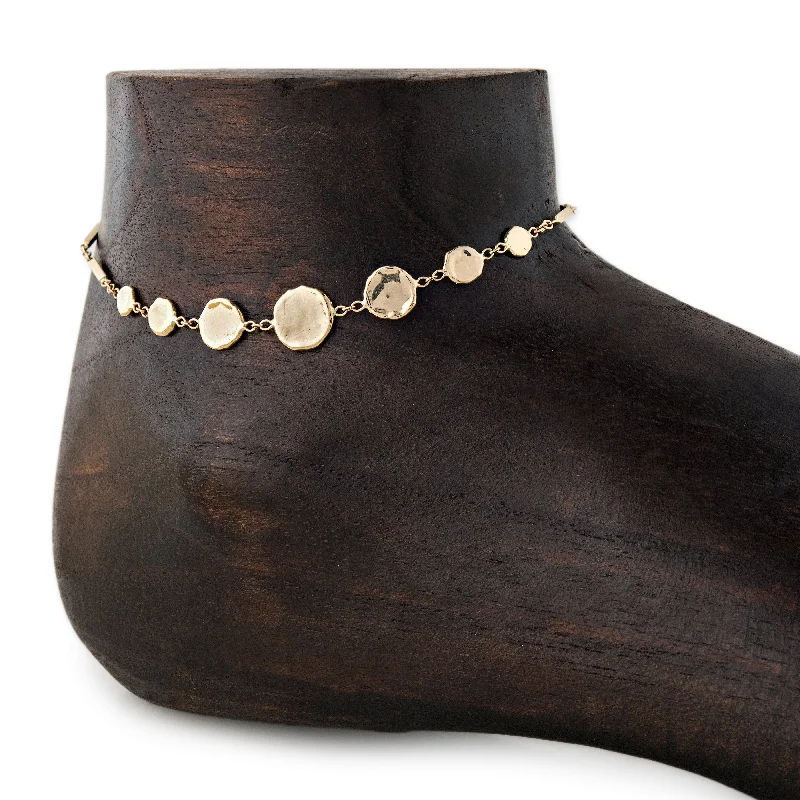 7 GRADUATED DISC + SMOOTH BAR ANKLET