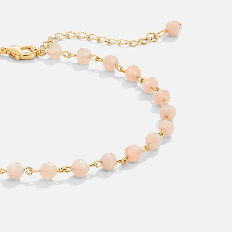 Blush Pink 18K Gold Anklet