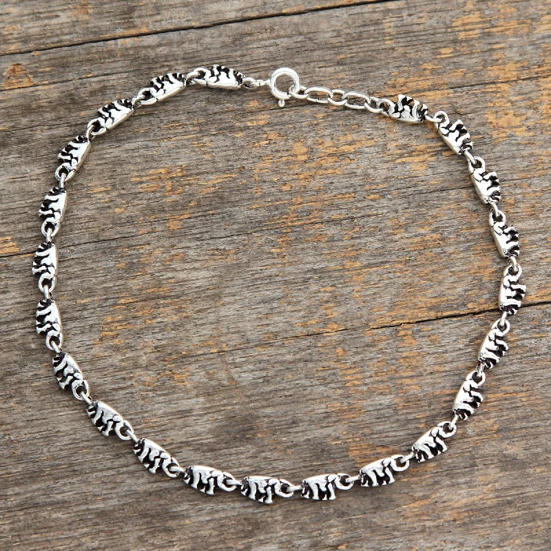 Elephant Parade Sterling Silver Link Anklet