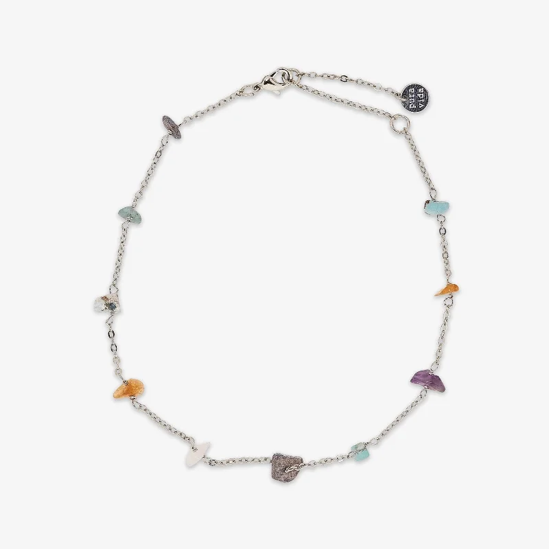 Rainbow Chip Chain Anklet