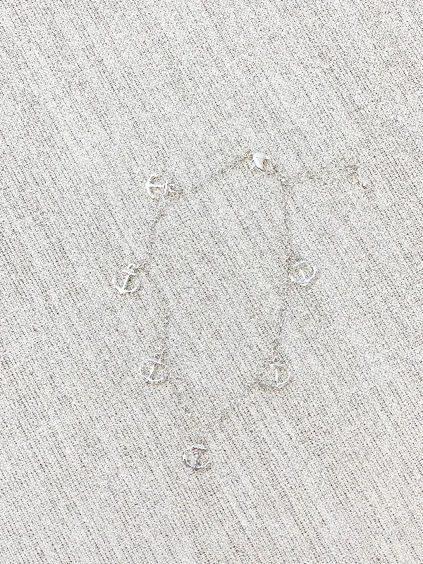 Silver Anchor Charm Anklet