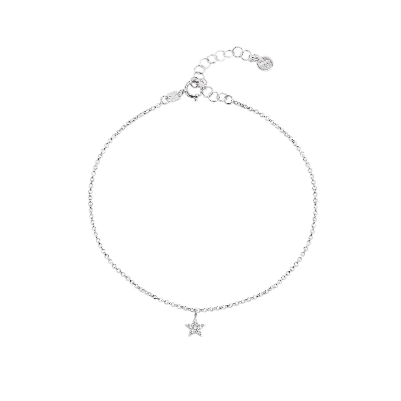 Star Diamonds Silver Anklet