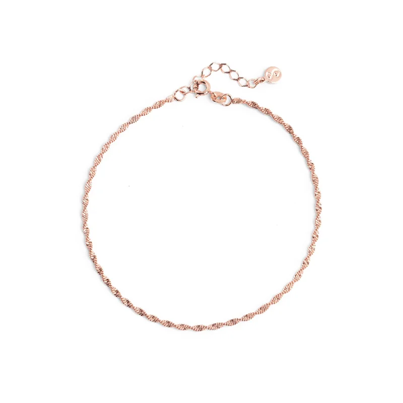 Twist Rose Gold Anklet