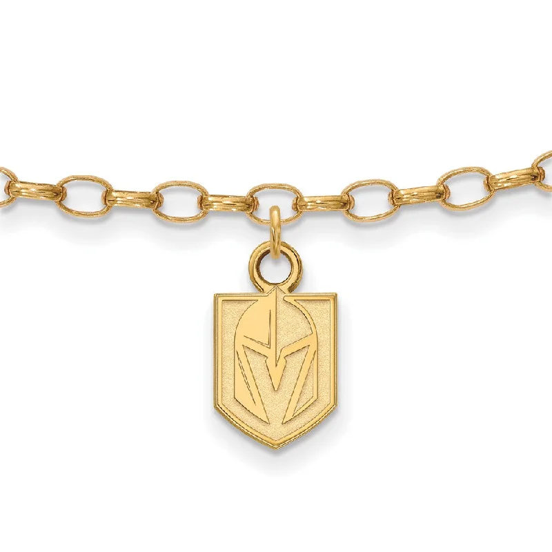 Vegas Golden Knights 14K Yellow Gold Plated Anklet